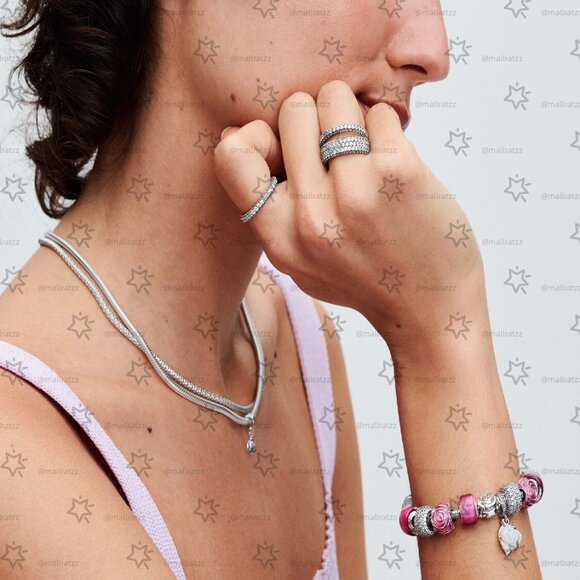 Pandora Pink Rose in Bloom Charm - Picture 6 of 6